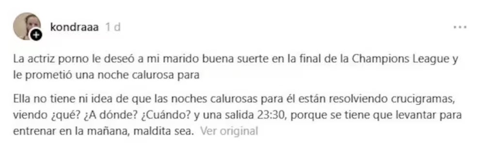 Respuesta de la esposa.