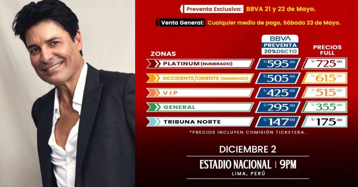 Imagen con los precios y sus periodos de preventa