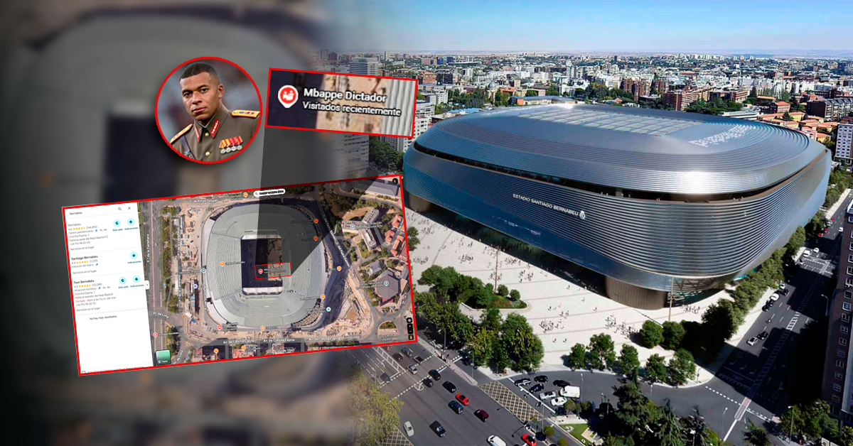 'Hackean' el nombre del Santiago Bernabéu en Google Maps con burlas hacia el Real Madrid