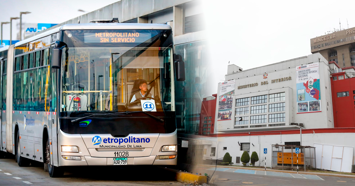 Gobierno descarta presunto mensaje extorsivo contra conductores del Metropolitano