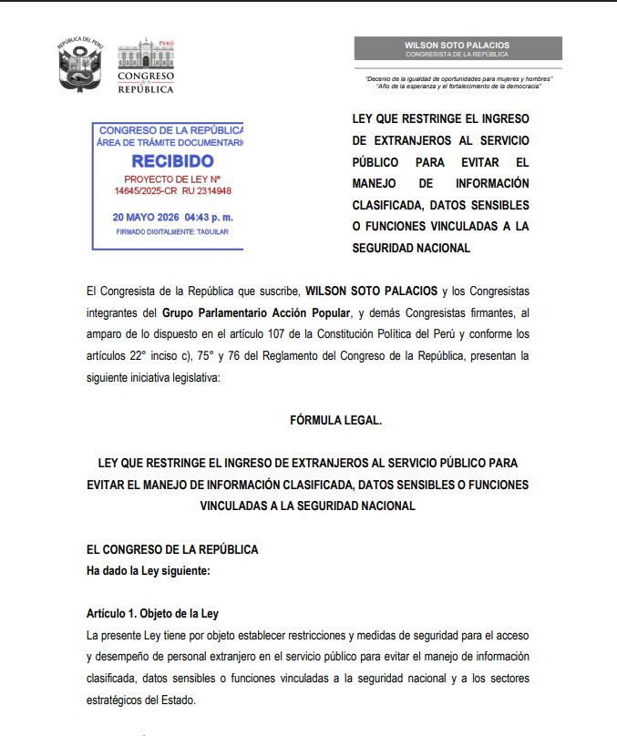Proyecto de ley.