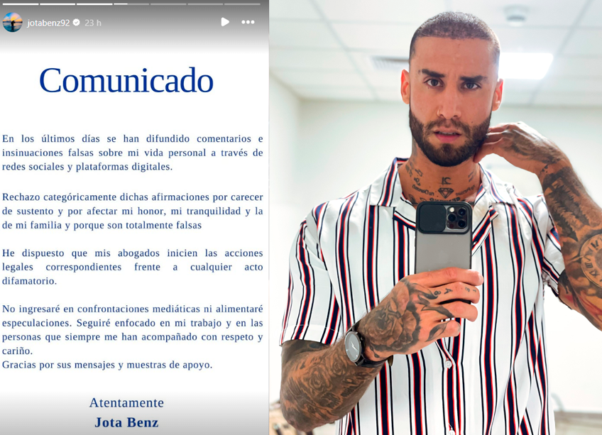 Comunicado de Jota Benz.