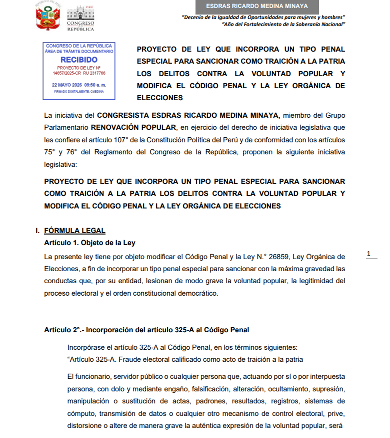 Proyecto de ley.