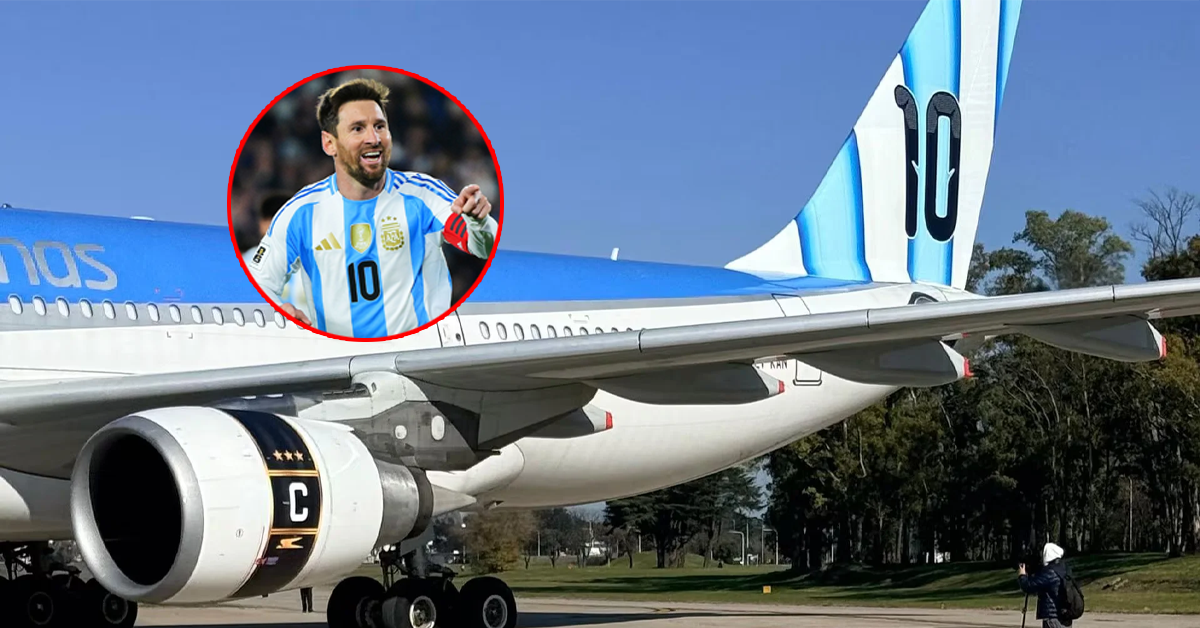 Selección Argentina viajará al Mundial 2026 en avión inspirado en Messi con 'la 10'