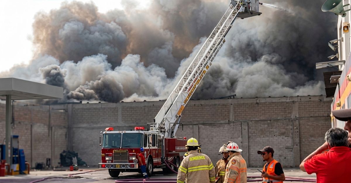 Ate: Incendio que consumió una fábrica de plásticos fue controlado por bomberos tras más de 5 horas de trabajo