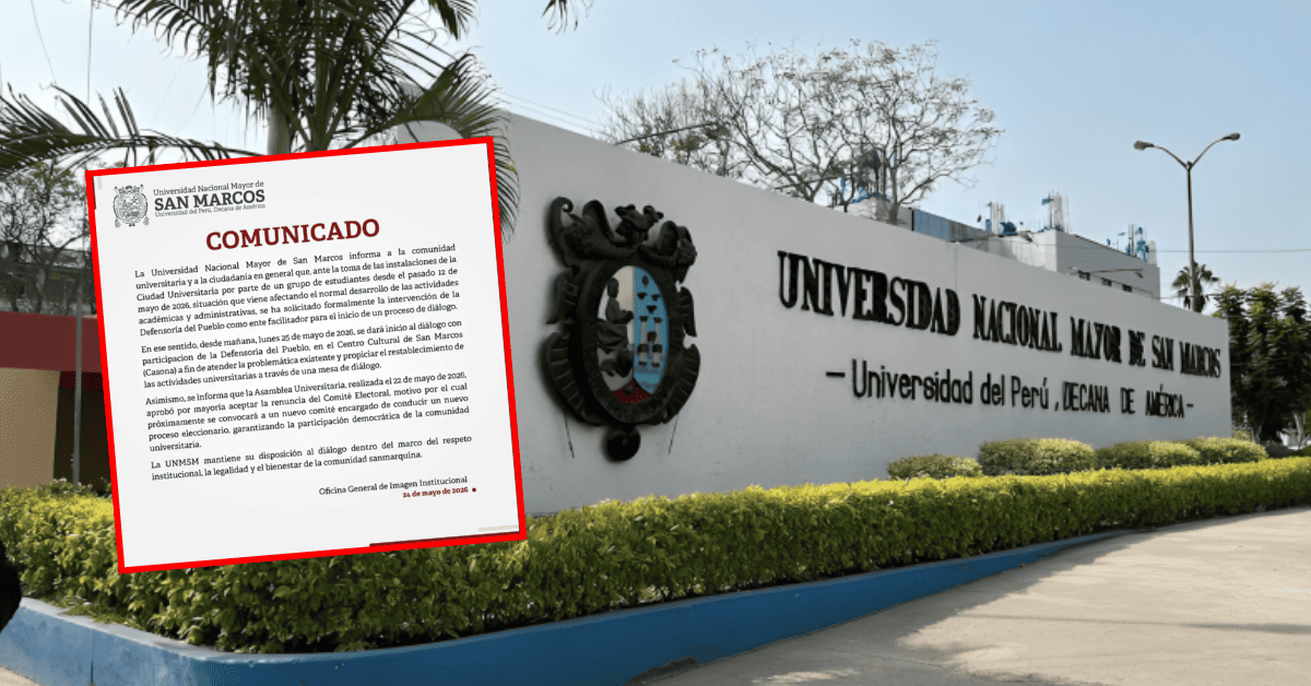 UNMSM anunció el inicio de una mesa de diálogo para restablecer las actividades académicas y administrativas