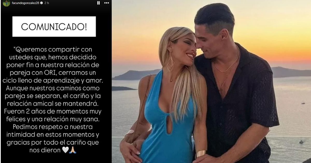 Comunicado publicado en redes sociales de Facundo Gonzáles