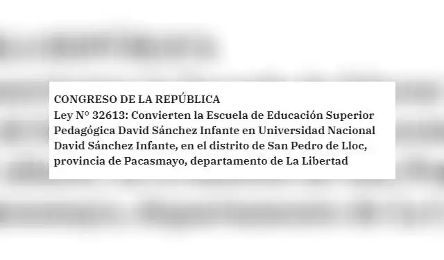 Normal legal El Peruano La Libertad.