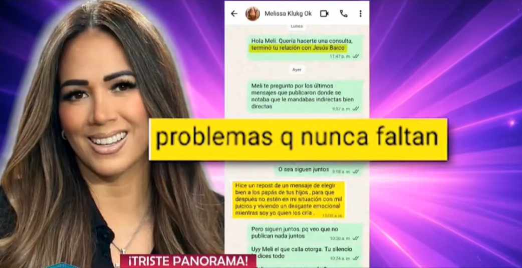 Melissa Klug confirma crisis sentimental con Jesús Barco