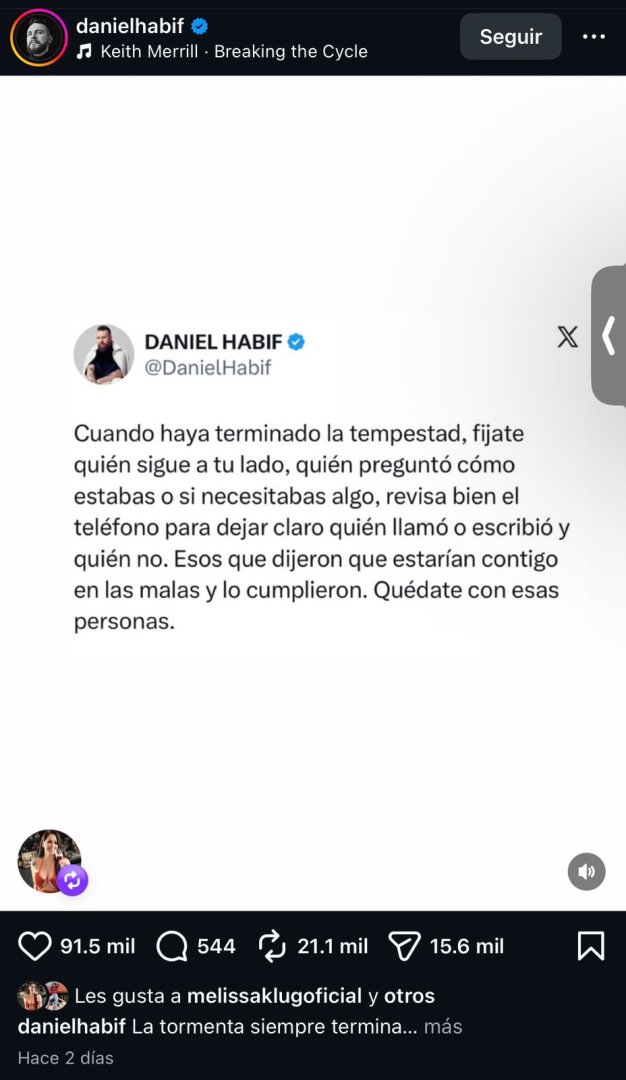 Melissa Klug lanza indirecta