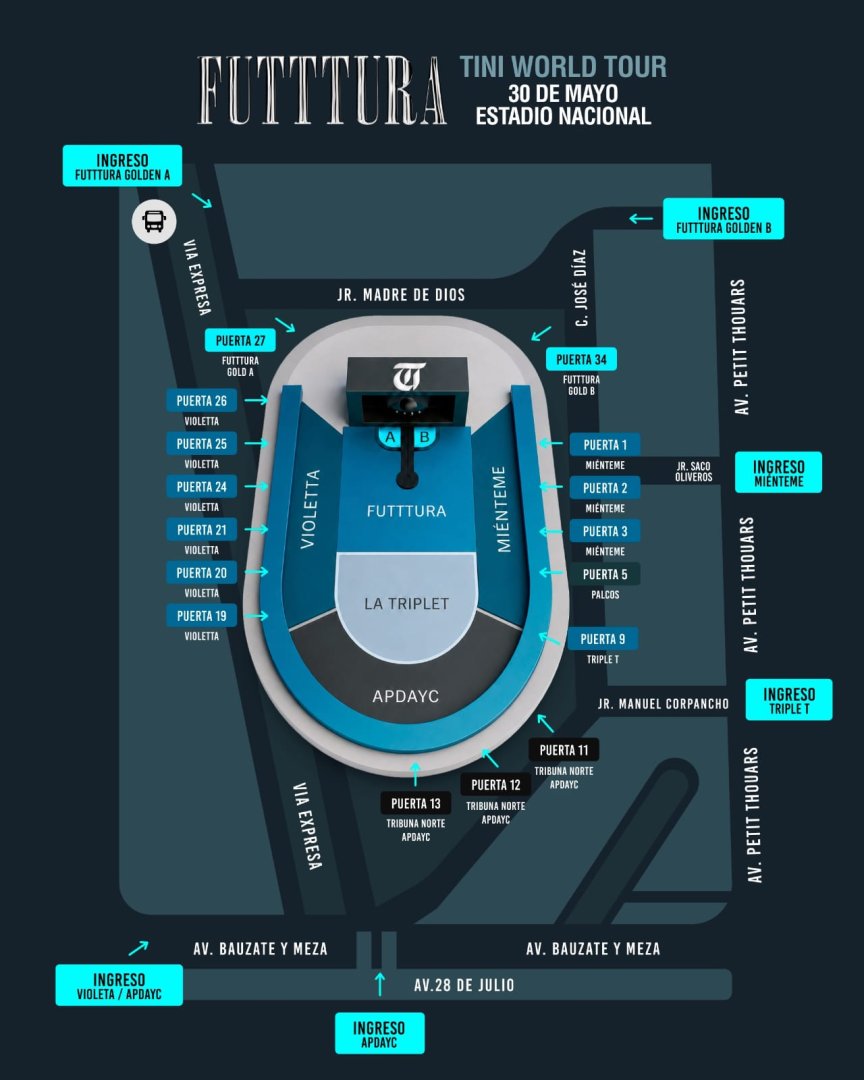 Acceso por zonas - Futttura World Tour.