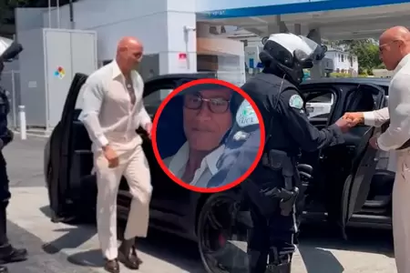 Dwayne Johson fue interceptado por la polic�a en Hollywood.