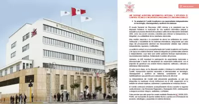 JNE ordena auditor�a inform�tica total a la primera vuelta y convoca expertos pa