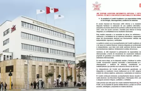 JNE ordena auditor�a inform�tica total a la primera vuelta y convoca expertos pa