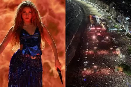 Shakira reuni� a 2 millones de fans en concierto de Copacabana