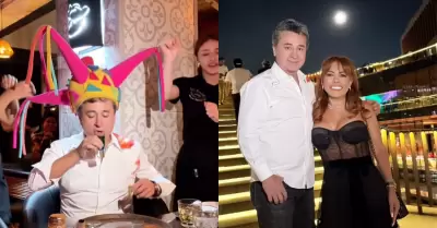 Magaly celebra el cumplea�os de su esposo