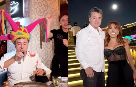 Magaly celebra el cumplea�os de su esposo