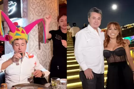 Magaly celebra el cumplea�os de su esposo