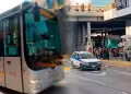 Bus del Metropolitano impact� contra baranda de V�a Expresa: accidente deja heridos y al chofer atrapado