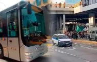 Bus del Metropolitano impact� contra baranda de V�a Expresa: accidente deja heridos y al chofer atrapado