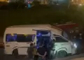 Terror en el R�mac: Delincuentes protagonizan accidente durante persecuci�n policial tras robar combi