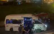 Terror en el R�mac: Delincuentes protagonizan accidente durante persecuci�n policial tras robar combi