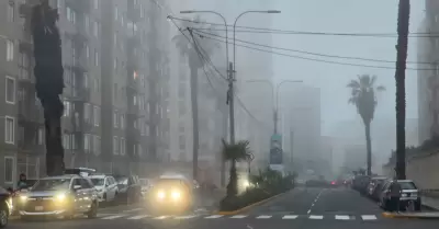 Anuncian amanecer con niebla y neblina en distritos del litoral.