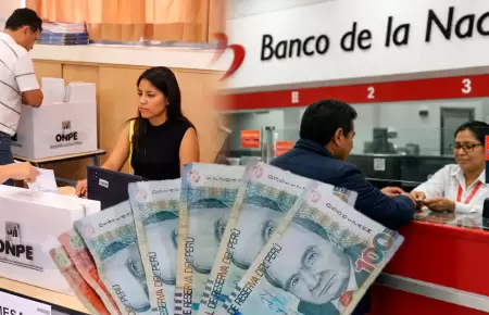 Banco de la Naci�n inicia pago a miembros de mesa.