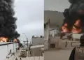 Villa El Salvador: Incendio de grandes proporciones consume un inmueble ubicado en la calle Le�n Dormido