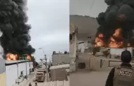 Villa El Salvador: Incendio de grandes proporciones consume un almac�n ubicado en la calle Le�n Dormido