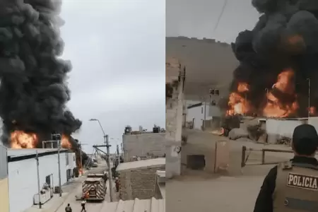 Incendio de grandes proporciones se registra en Villa El Salvador