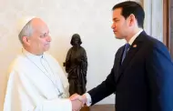 Papa Le�n XIV recibi� visita de Marco Rubio en el Vaticano donde abordaron crisis en Oriente Medio