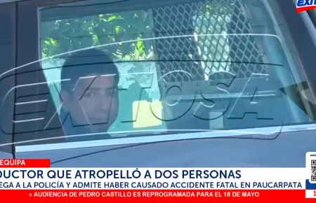 Conductor que se dio a la fuga tras atropellar a dos personas, se entreg� horas