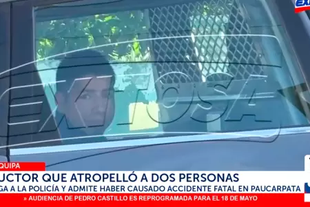 Conductor que se dio a la fuga tras atropellar a dos personas, se entreg� horas 