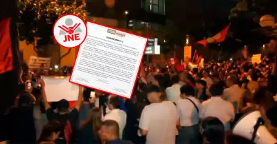 EL JNE se pronunci� tras las recientes manifestaciones tras resultados de las el