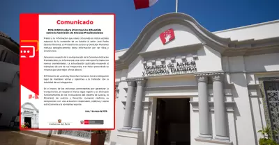 Minjus se pronuncia sobre cambios en la Comisi�n de Gracias Presidenciales.