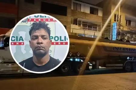 PNP captur� a extranjero que rob� cami�n cargado de gasolina.
