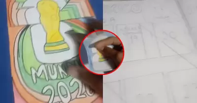 Ni�o peruano conmueve al crear su propio �lbum del Mundial 2026