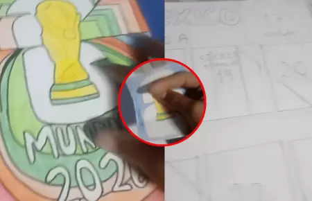 Ni�o peruano conmueve al crear su propio �lbum del Mundial 2026