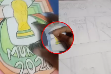 Ni�o peruano conmueve al crear su propio �lbum del Mundial 2026