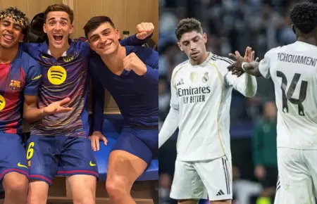 Barcelona se 'burl�' del Real Madrid tras pelea entre Valverde y Tchouam�ni.