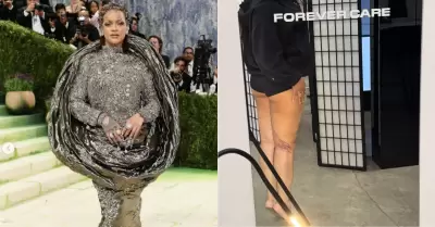 Rihanna genera pol�mica por su nuevo tatuaje inspirado en sus hijos