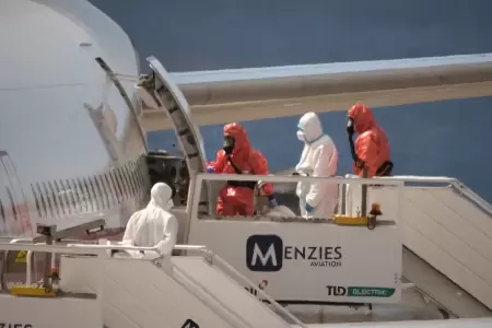 Pacientes espa�oles con hantavirus fueron trasladados a un hospital.