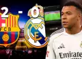 Barcelona vs. Real Madrid: Mbapp� reacciona desde su hogar al 2-0 en contra tras el primer tiempo