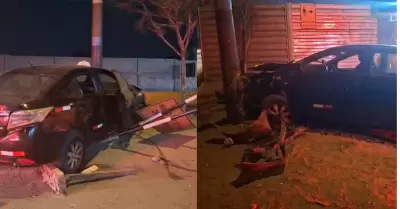 Taxi por aplicativo provoca accidente y deja 5 heridos