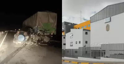 Fuerte choque entre camioneta y cami�n deja cuatro fallecidos en Huayllay