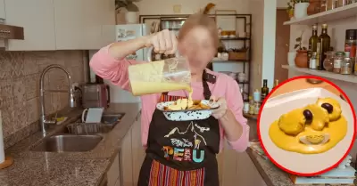 La actriz prepar� el popular plato peruano.