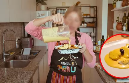 La actriz prepar� el popular plato peruano.