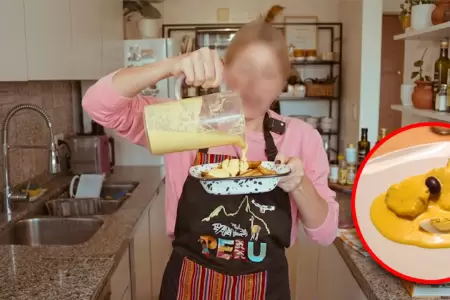 La actriz prepar� el popular plato peruano.