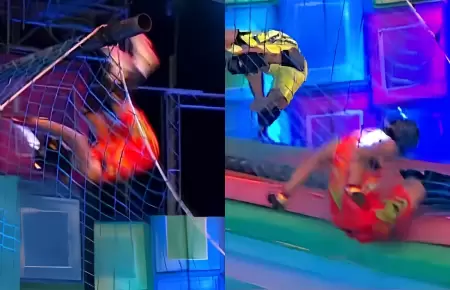 Participante de "EEG" sufre ca�da durante competencia